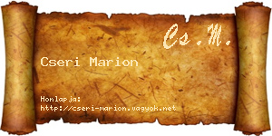 Cseri Marion névjegykártya